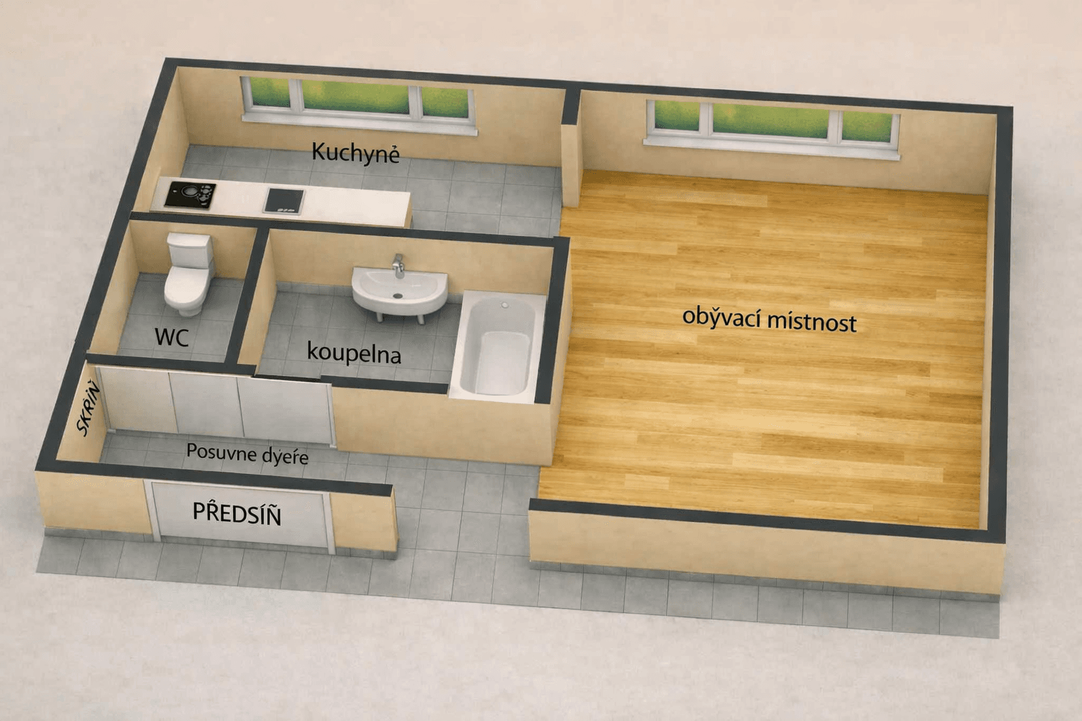 Predaj bytu 1-izbový 33 m², Čihákova, Poděbrady, Středočeský kraj Predaj bytu 1-izbový 33 m², Čihákova, Poděbrady, Středočeský kraj