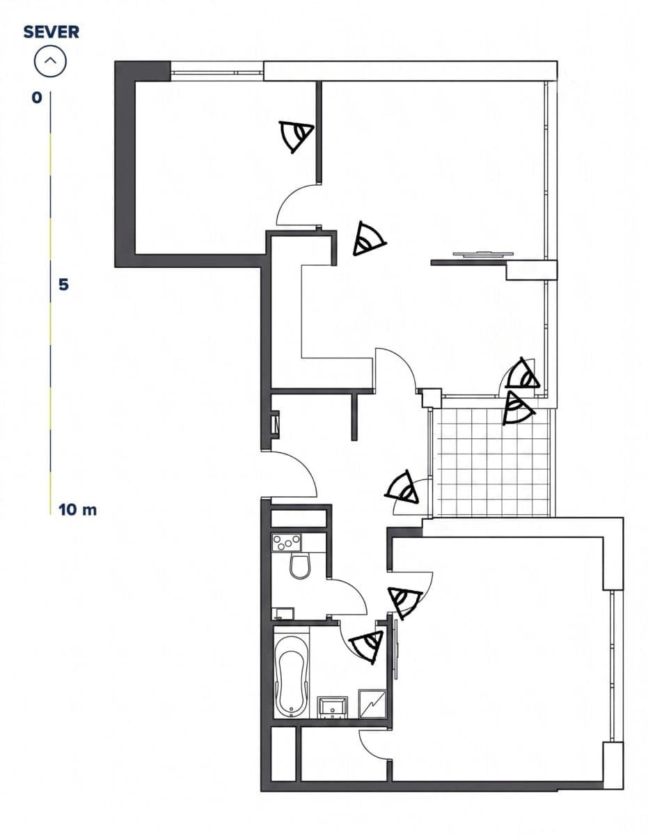 Prenájom bytu 3-izbový 83 m², Chlebovická, Praha, Praha Prenájom bytu 3-izbový 83 m², Chlebovická, Praha, Praha
