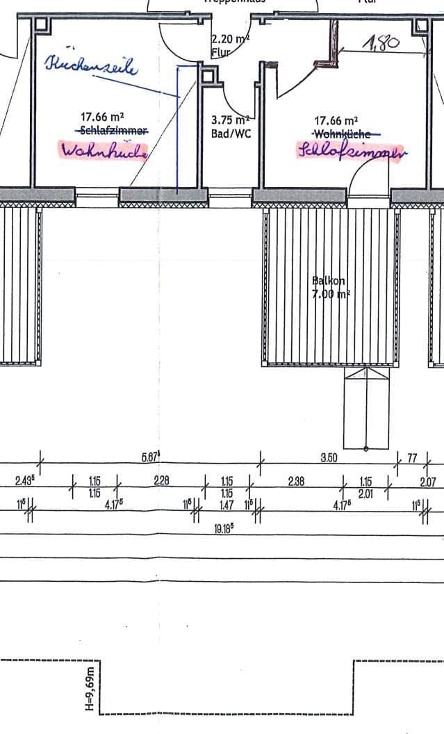 Prenájom bytu 1-izbový 49 m², Siedlung 17 und 18, Deggendorf, Bavorsko Prenájom bytu 1-izbový 49 m², Siedlung 17 und 18, Deggendorf, Bavorsko