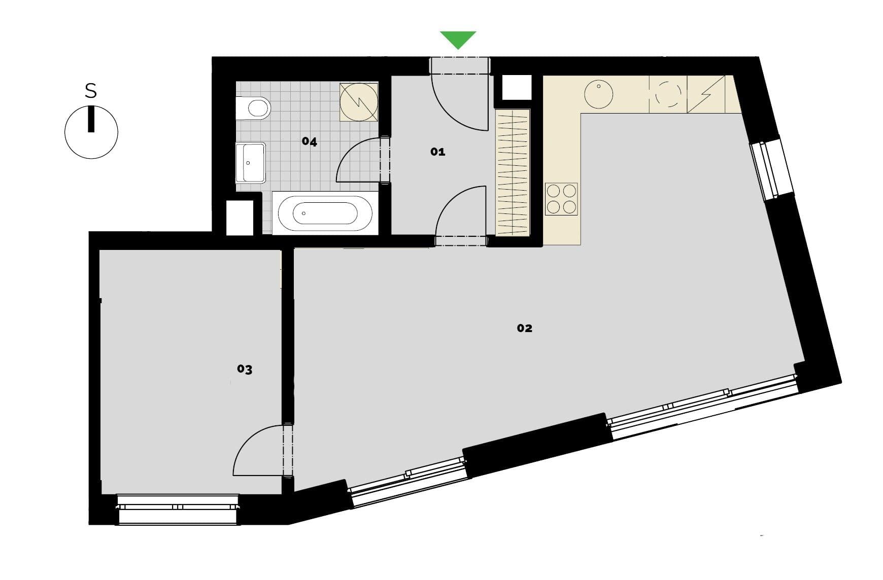Prenájom bytu 2-izbový 59 m², Střížkovská, Praha, Praha Prenájom bytu 2-izbový 59 m², Střížkovská, Praha, Praha