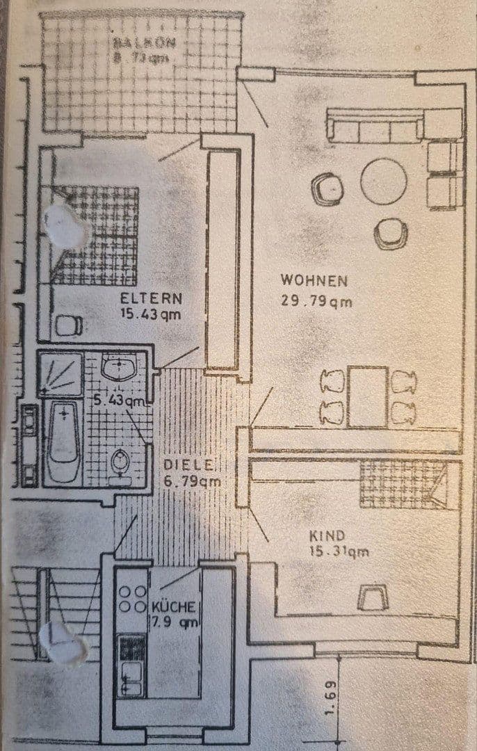 Prenájom bytu 3-izbový 85 m², Hemsbach, Bádensko-Wurttembersko Prenájom bytu 3-izbový 85 m², Hemsbach, Bádensko-Wurttembersko
