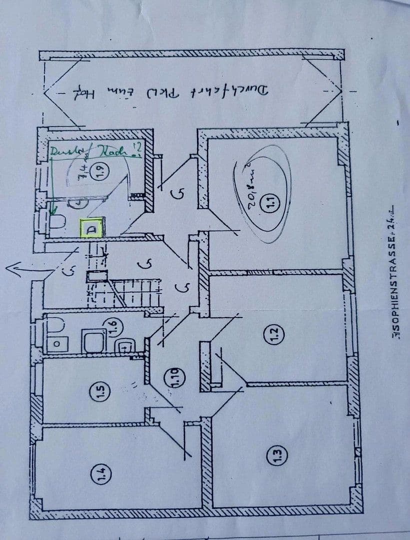 Predaj bytu 4-izbový 110 m², Sophienstraße 24, Jena, Durínsko Predaj bytu 4-izbový 110 m², Sophienstraße 24, Jena, Durínsko