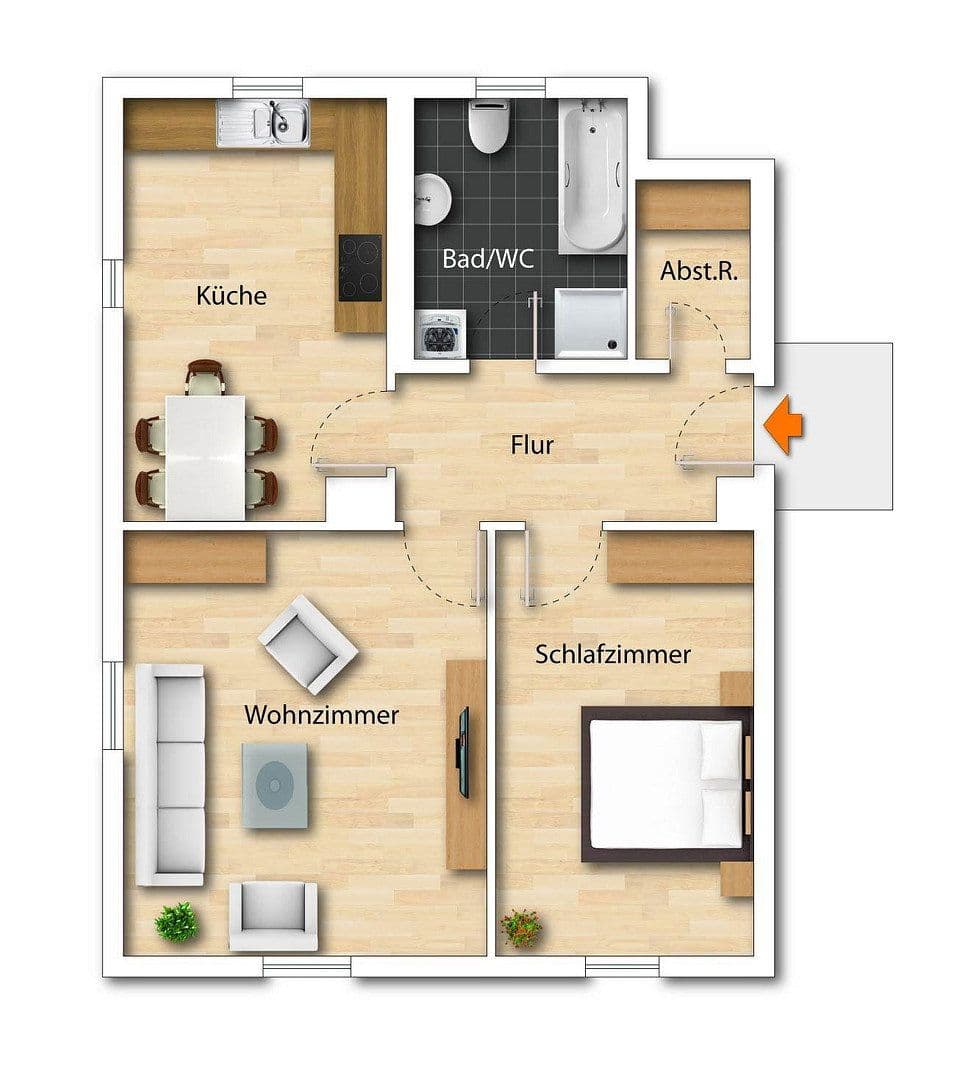 Prenájom bytu 2-izbový 67 m², Chemnitzer Straße 30b, Chemnitz, Sasko Prenájom bytu 2-izbový 67 m², Chemnitzer Straße 30b, Chemnitz, Sasko
