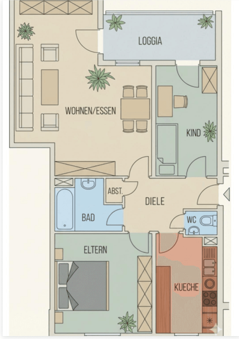 Prenájom bytu 3-izbový 87 m², Schmitzstr. 5, Mannheim, Bádensko-Wurttembersko Prenájom bytu 3-izbový 87 m², Schmitzstr. 5, Mannheim, Bádensko-Wurttembersko