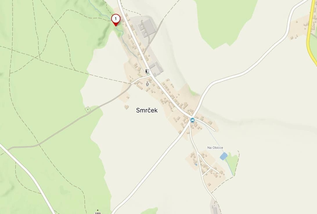 Predaj pozemku 2.124 m², Smrček, Pardubický kraj Predaj pozemku 2.124 m², Smrček, Pardubický kraj