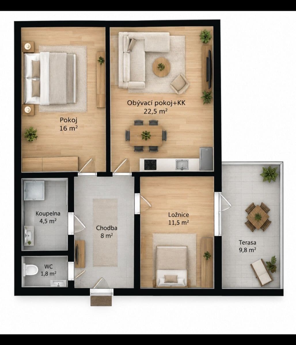 Predaj bytu 3-izbový 75 m², Habrová, Holubice, Středočeský kraj Predaj bytu 3-izbový 75 m², Habrová, Holubice, Středočeský kraj