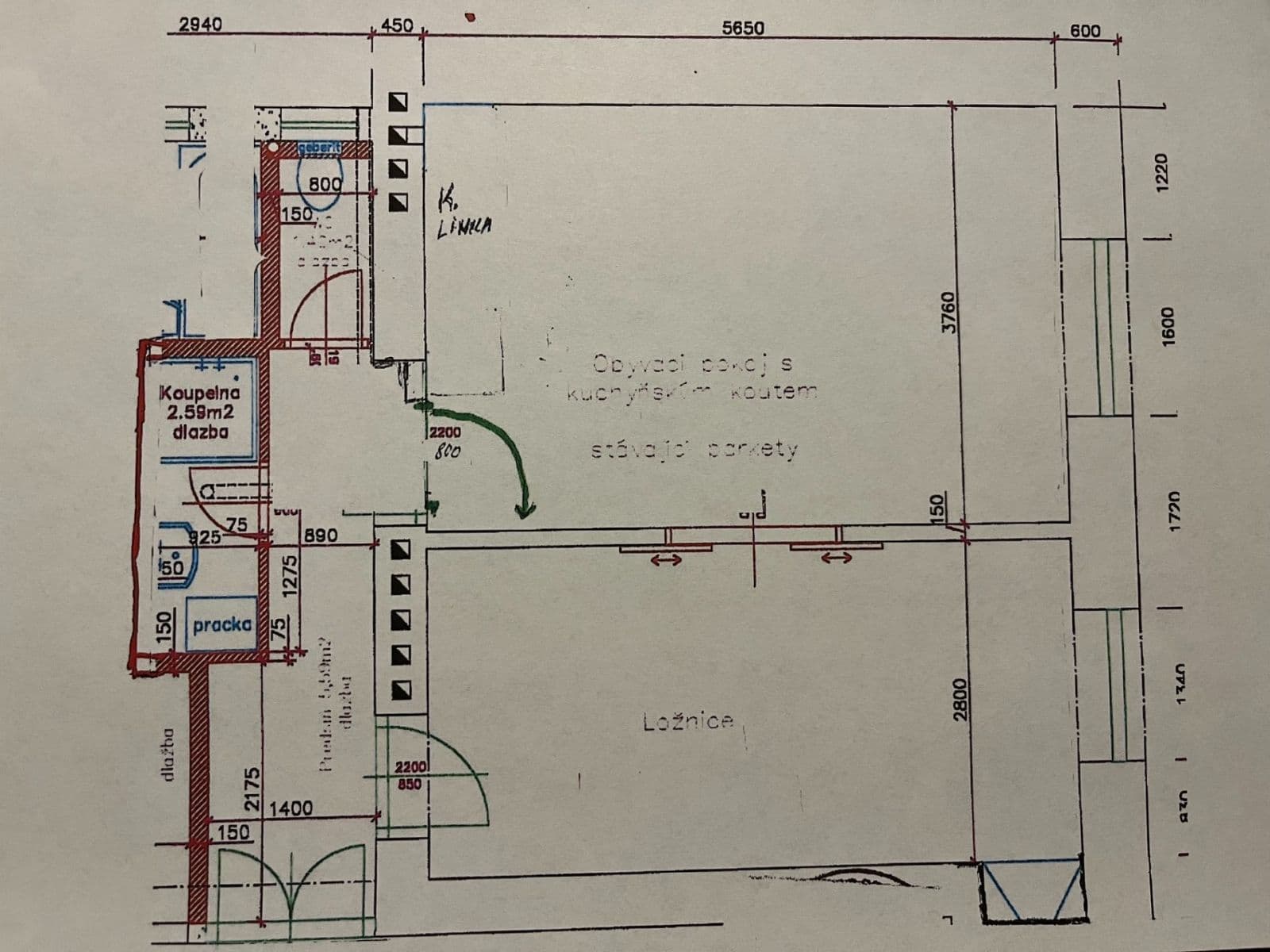 Prenájom bytu 2-izbový 48 m², Čechova, Praha, Praha Prenájom bytu 2-izbový 48 m², Čechova, Praha, Praha