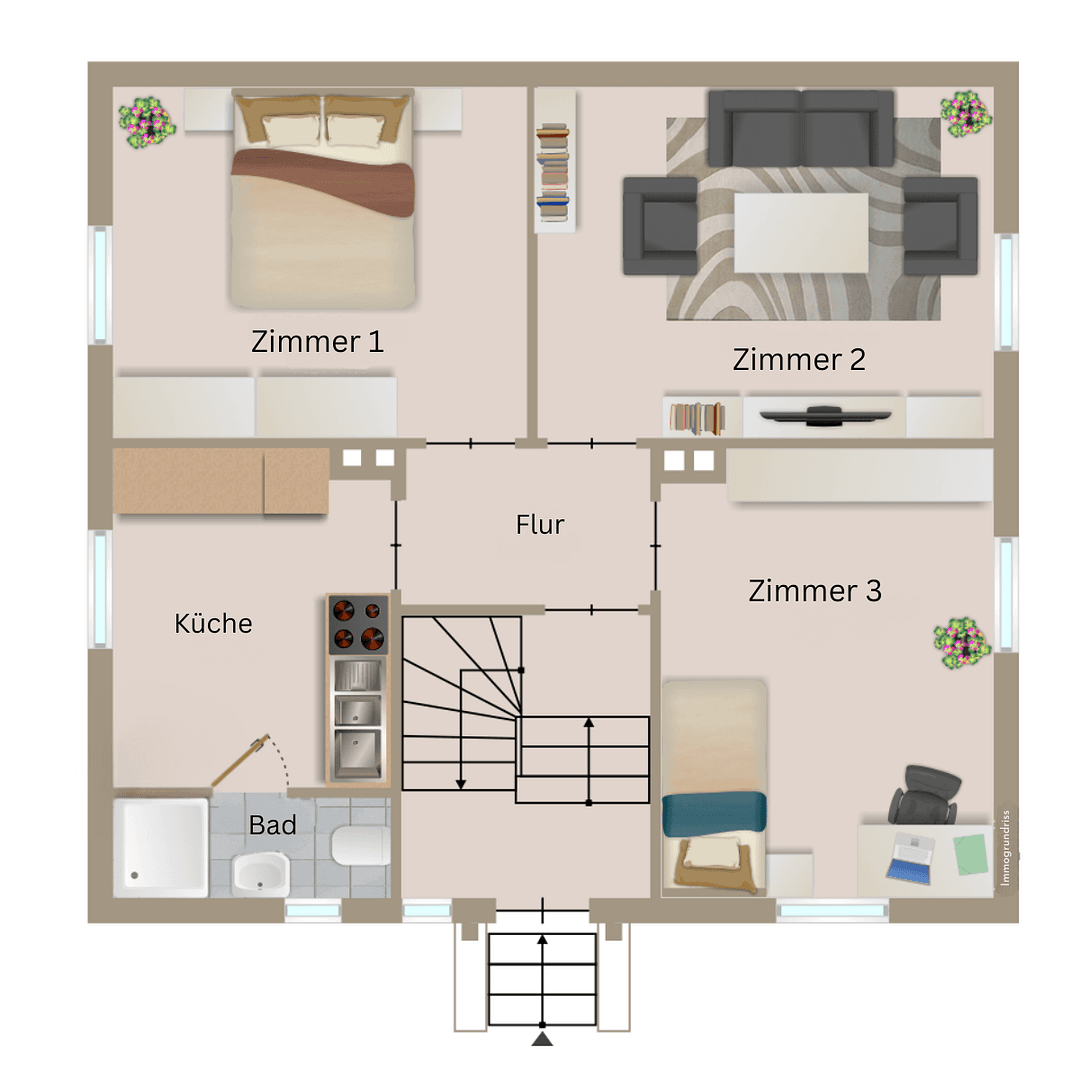 Prenájom bytu 3-izbový 63 m², Karl-Liebknecht-Straße 108, Jena, Durínsko Prenájom bytu 3-izbový 63 m², Karl-Liebknecht-Straße 108, Jena, Durínsko