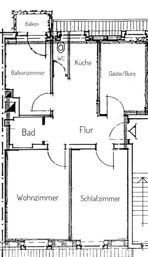 Prenájom bytu 4-izbový 71 m², Hallerstraße 23, Nürnberg, Bavorsko Prenájom bytu 4-izbový 71 m², Hallerstraße 23, Nürnberg, Bavorsko
