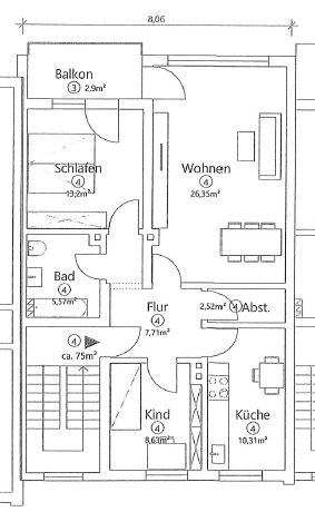 Prenájom bytu 3-izbový 75 m², Ludwig-Thoma-Straße 32d, Bayreuth, Bavorsko Prenájom bytu 3-izbový 75 m², Ludwig-Thoma-Straße 32d, Bayreuth, Bavorsko