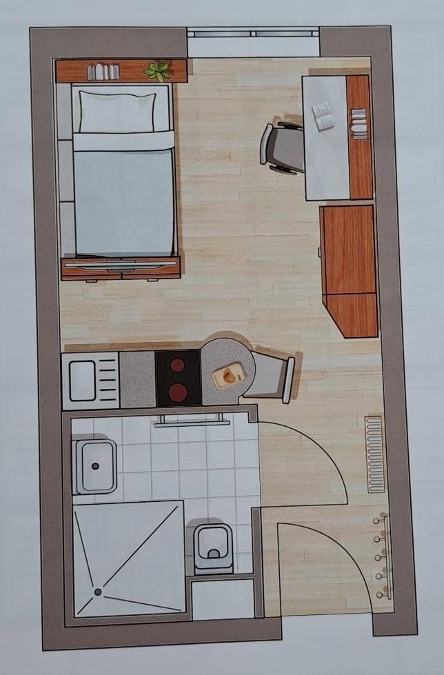 Prenájom bytu 1-izbový 22 m², Königsbrunner Straße 1, Augsburg, Bavorsko Prenájom bytu 1-izbový 22 m², Königsbrunner Straße 1, Augsburg, Bavorsko