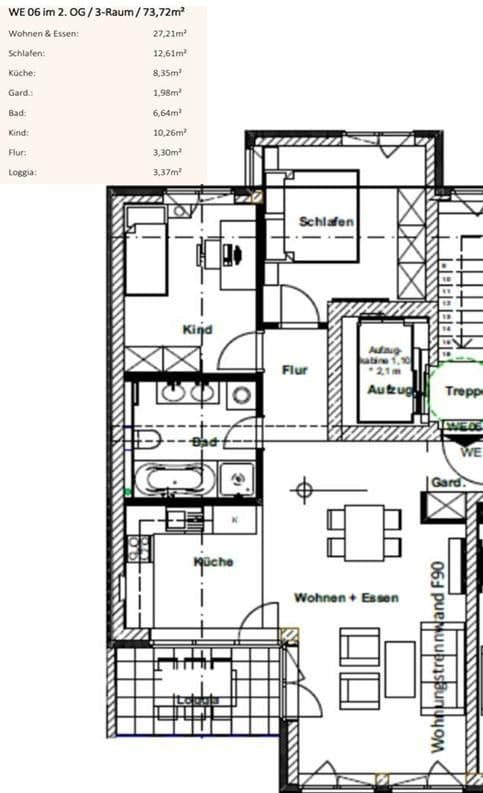 Prenájom bytu 3-izbový 74 m², Sudenburger Straße 25, Magdeburg, Sasko-Anhaltsko Prenájom bytu 3-izbový 74 m², Sudenburger Straße 25, Magdeburg, Sasko-Anhaltsko