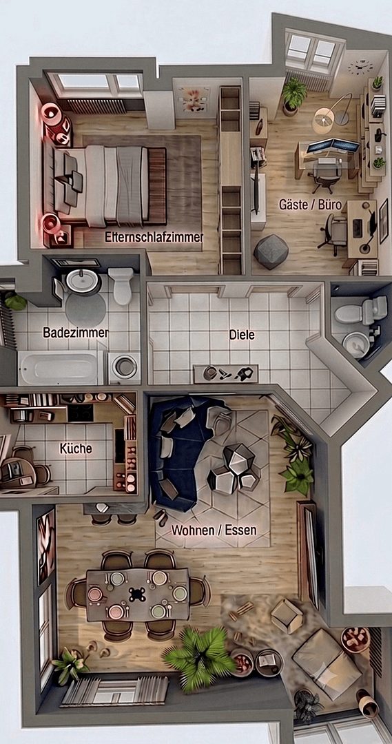 Predaj bytu 3-izbový 70 m², Fichtenweg 8, Kirchseeon, Bavorsko Predaj bytu 3-izbový 70 m², Fichtenweg 8, Kirchseeon, Bavorsko