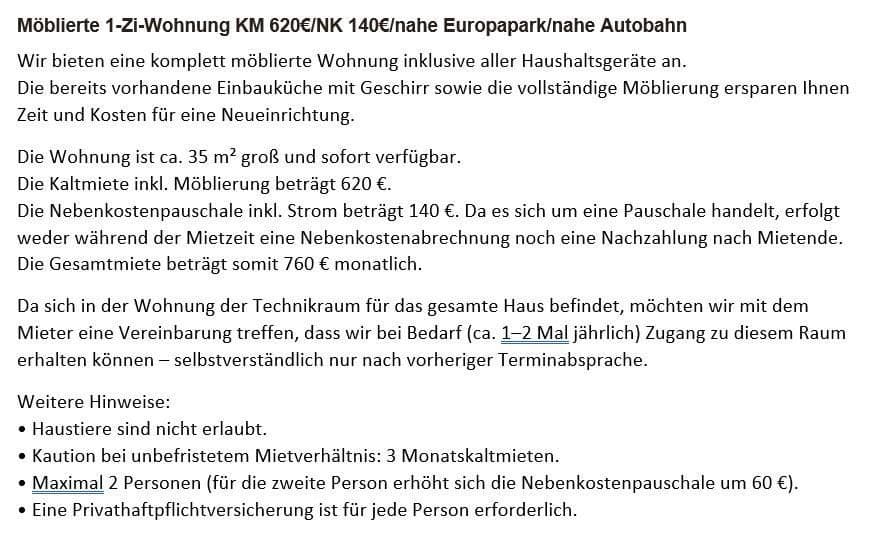Prenájom bytu 1-izbový 35 m², Kappel-Grafenhausen, Bádensko-Wurttembersko Prenájom bytu 1-izbový 35 m², Kappel-Grafenhausen, Bádensko-Wurttembersko