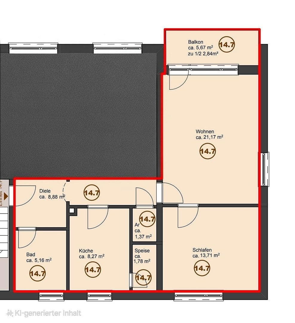 Prenájom bytu 2-izbový 64 m², Austraße 14, Creußen, Bavorsko Prenájom bytu 2-izbový 64 m², Austraße 14, Creußen, Bavorsko