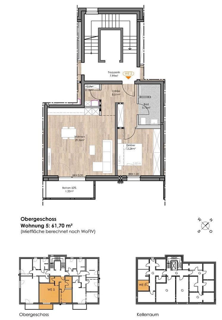 Prenájom bytu 1-izbový 62 m², Piesport, Porýnie-Falcko Prenájom bytu 1-izbový 62 m², Piesport, Porýnie-Falcko