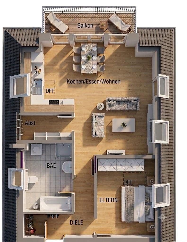 Prenájom bytu 2-izbový 65 m², Schöplergasse 24, Landshut, Bavorsko Prenájom bytu 2-izbový 65 m², Schöplergasse 24, Landshut, Bavorsko