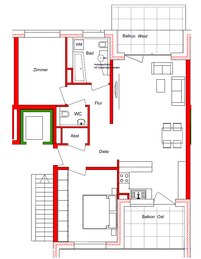 Prenájom bytu 3-izbový 88 m², Remseck am Neckar, Bádensko-Wurttembersko Prenájom bytu 3-izbový 88 m², Remseck am Neckar, Bádensko-Wurttembersko