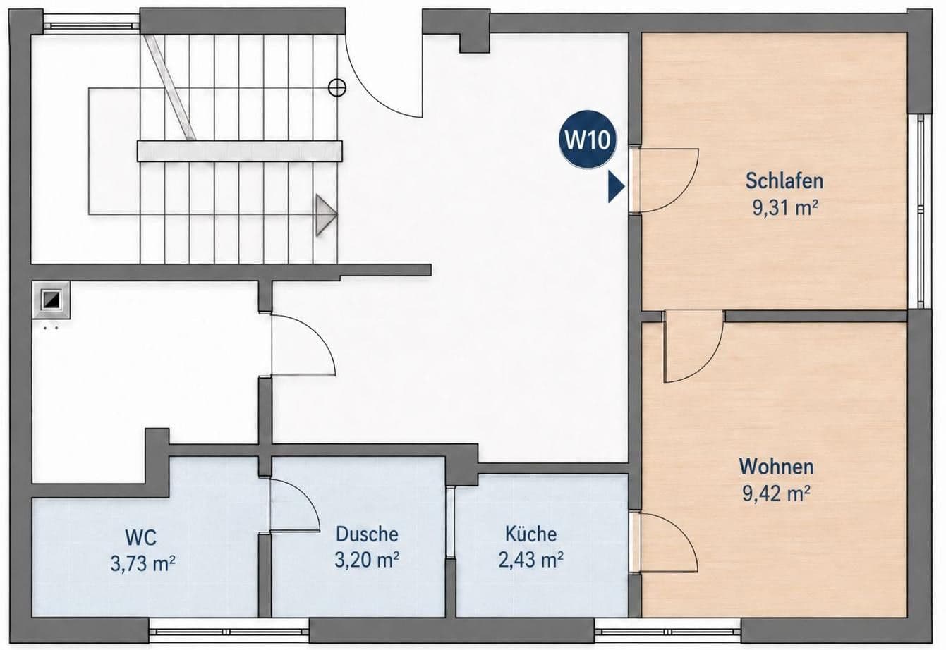 Prenájom bytu 2-izbový 28 m², Hauptstraße 8, Eppertshausen, Hesensko Prenájom bytu 2-izbový 28 m², Hauptstraße 8, Eppertshausen, Hesensko