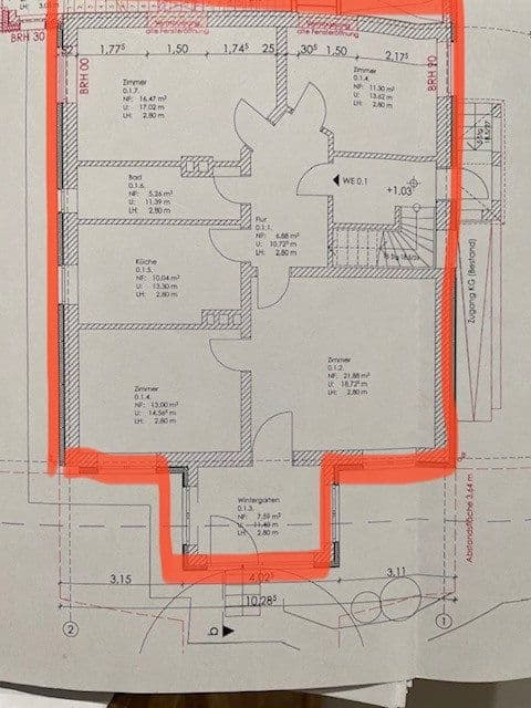 Prenájom bytu 4-izbový 111 m², Rudower Str. 178A, Berlin, Berlín Prenájom bytu 4-izbový 111 m², Rudower Str. 178A, Berlin, Berlín