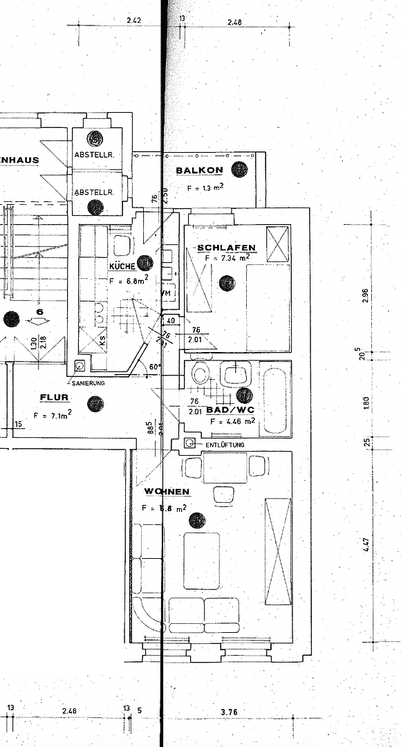 Prenájom bytu 2-izbový 45 m², Philippstr. 57, Meerane, Sasko Prenájom bytu 2-izbový 45 m², Philippstr. 57, Meerane, Sasko