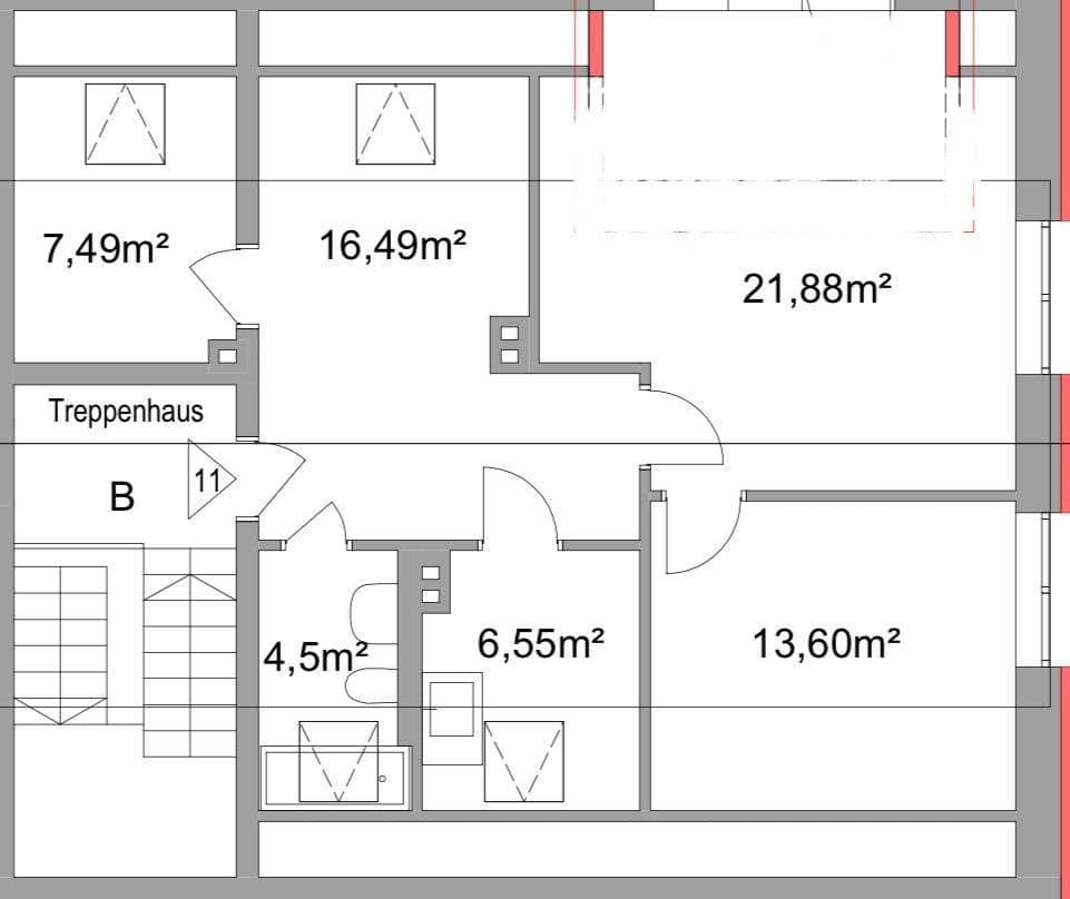 Prenájom bytu 3-izbový 64 m², Langenbernsdorf, Sasko Prenájom bytu 3-izbový 64 m², Langenbernsdorf, Sasko