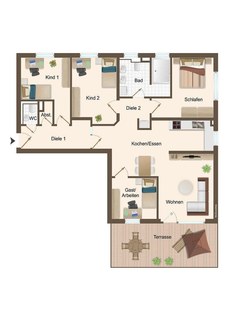 Prenájom bytu 5-izbový 119 m², An der Post 13, Weinböhla, Sasko Prenájom bytu 5-izbový 119 m², An der Post 13, Weinböhla, Sasko