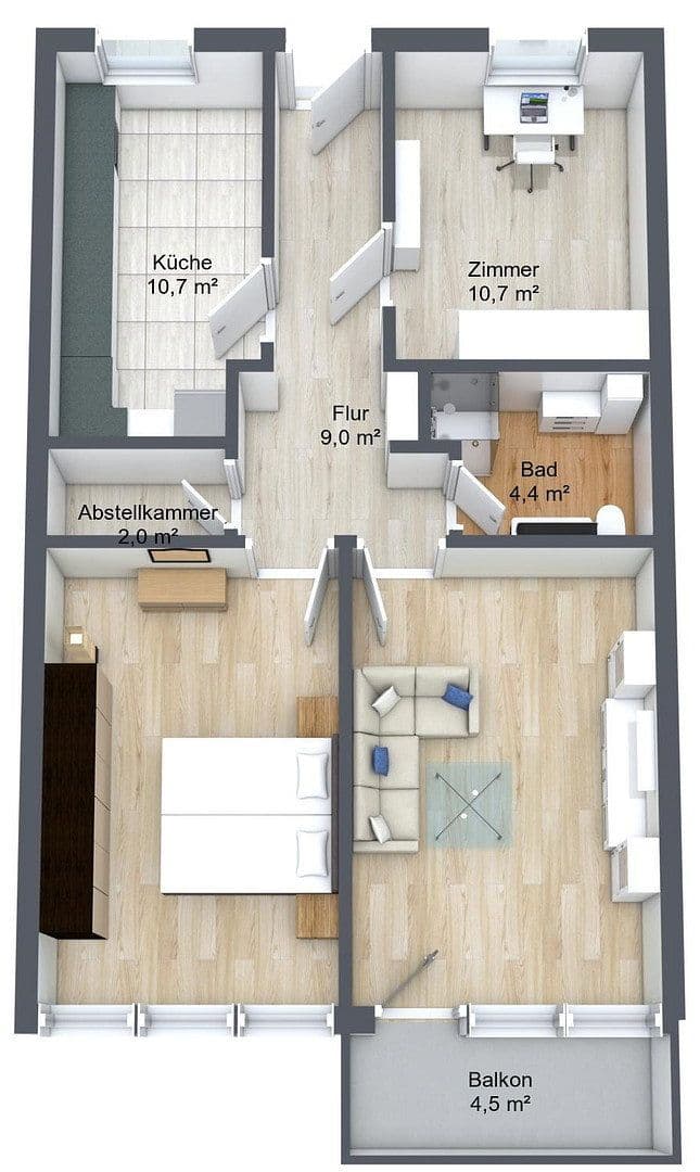 Predaj bytu 3-izbový 73 m², Buchloe, Bavorsko Predaj bytu 3-izbový 73 m², Buchloe, Bavorsko