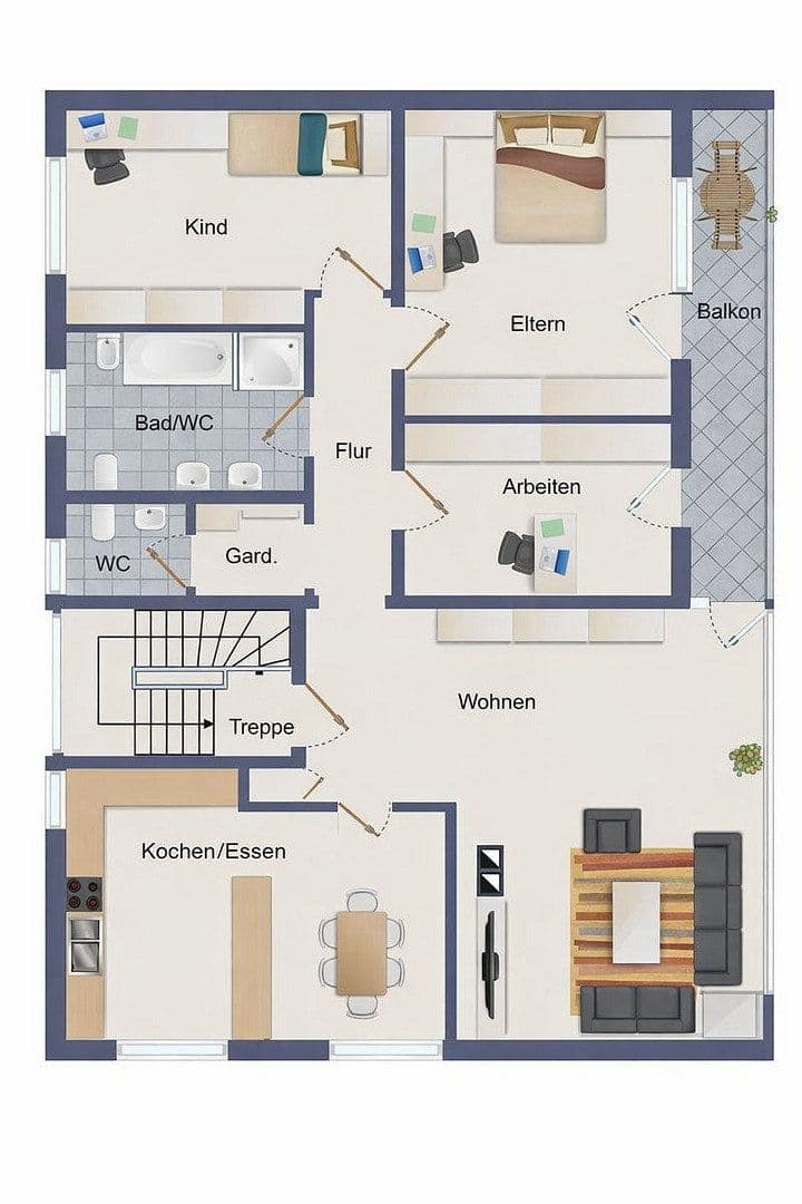 Prenájom bytu 4-izbový 126 m², Römerberg, Porýnie-Falcko Prenájom bytu 4-izbový 126 m², Römerberg, Porýnie-Falcko