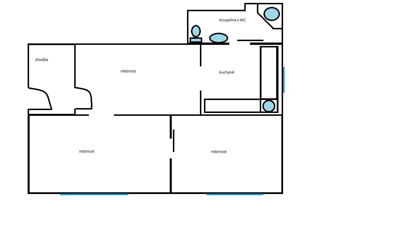 Prenájom bytu 3-izbový 58 m², Brněnská, Kuřim, Jihomoravský kraj Prenájom bytu 3-izbový 58 m², Brněnská, Kuřim, Jihomoravský kraj