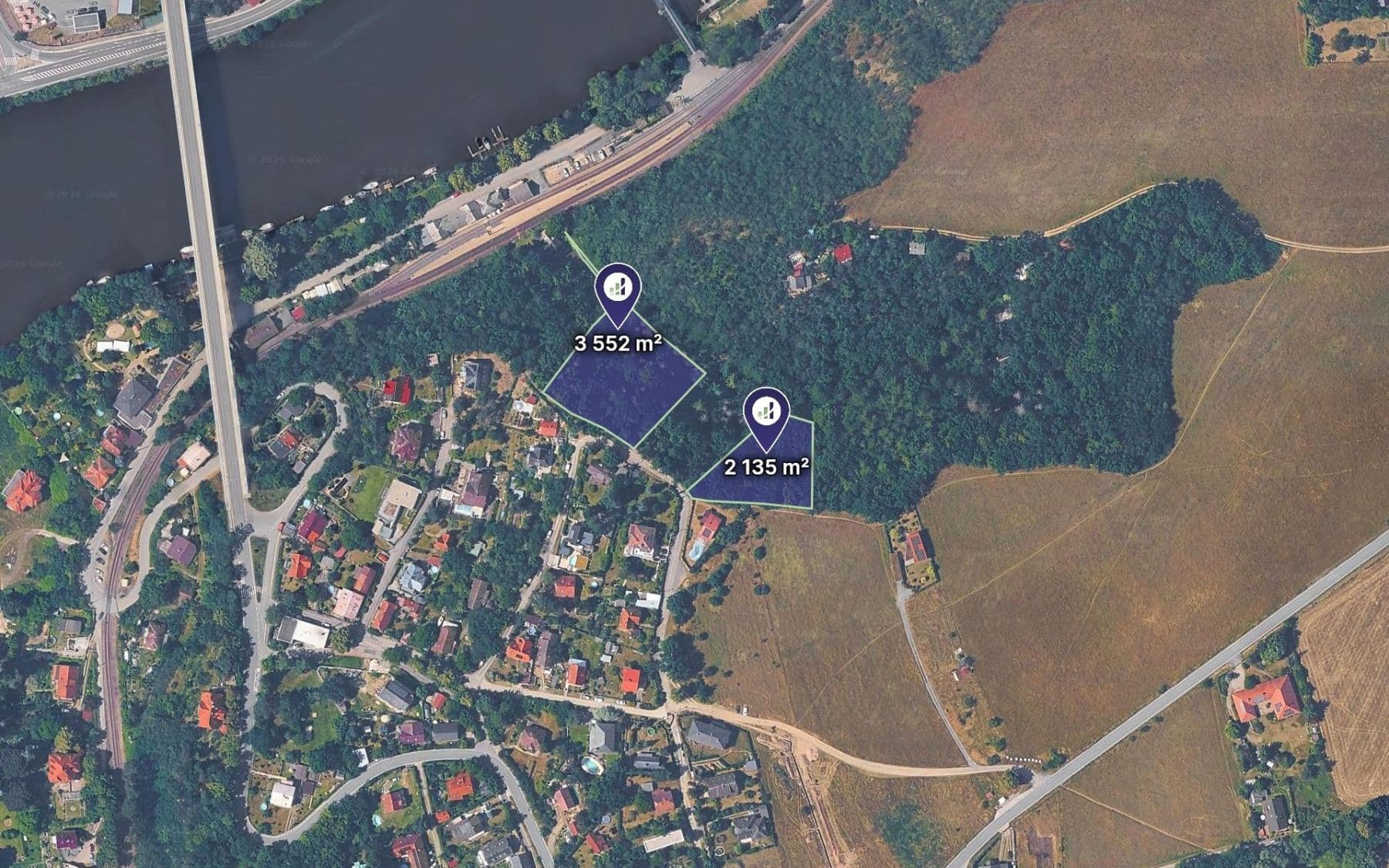 Predaj pozemku 5.687 m², Davle, Středočeský kraj Predaj pozemku 5.687 m², Davle, Středočeský kraj