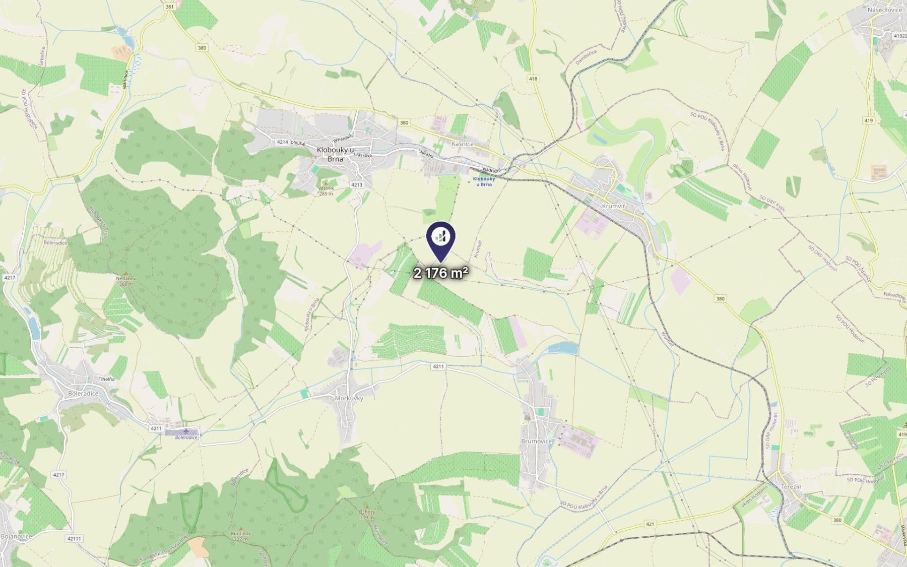 Predaj pozemku 2.176 m², Brumovice, Jihomoravský kraj Predaj pozemku 2.176 m², Brumovice, Jihomoravský kraj