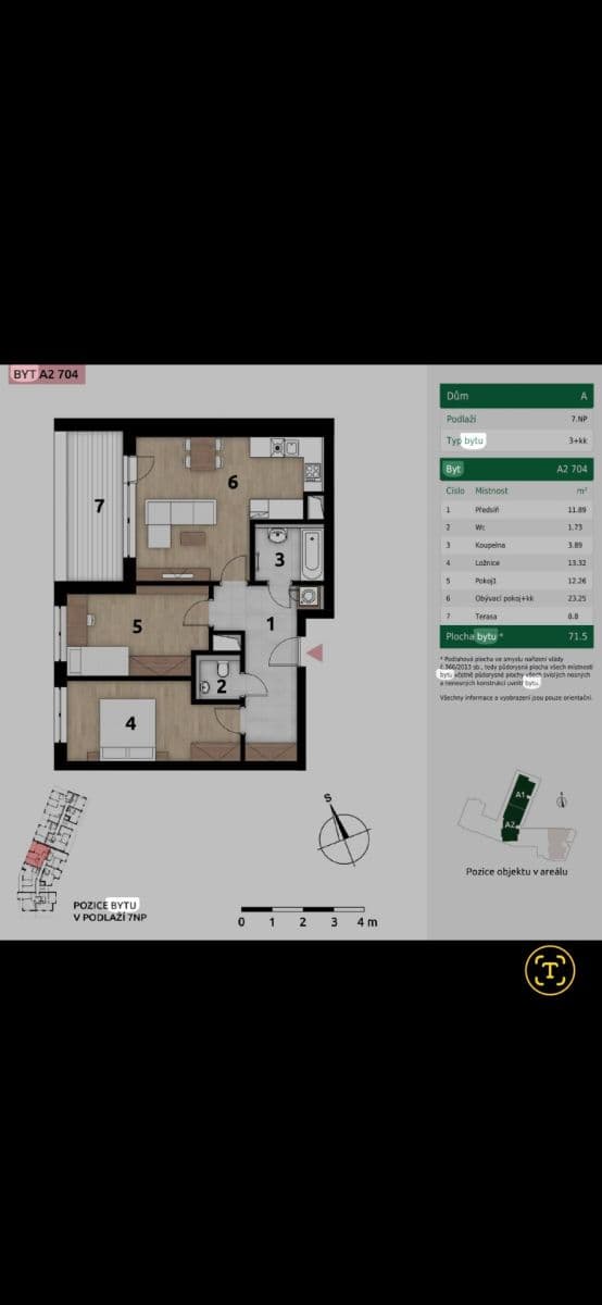 Predaj bytu 3-izbový 72 m², Šífařská, Praha, Praha Predaj bytu 3-izbový 72 m², Šífařská, Praha, Praha