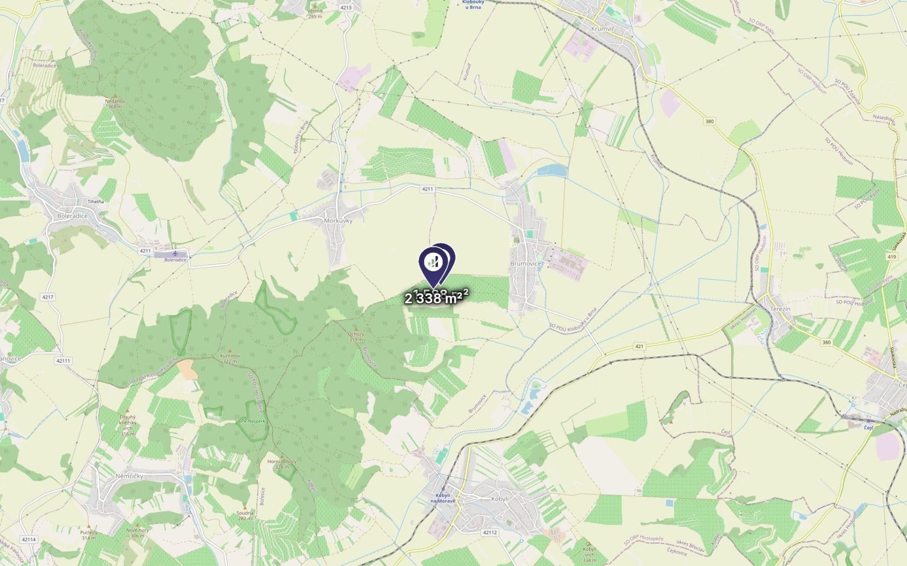 Predaj pozemku 3.926 m², Brumovice, Jihomoravský kraj Predaj pozemku 3.926 m², Brumovice, Jihomoravský kraj