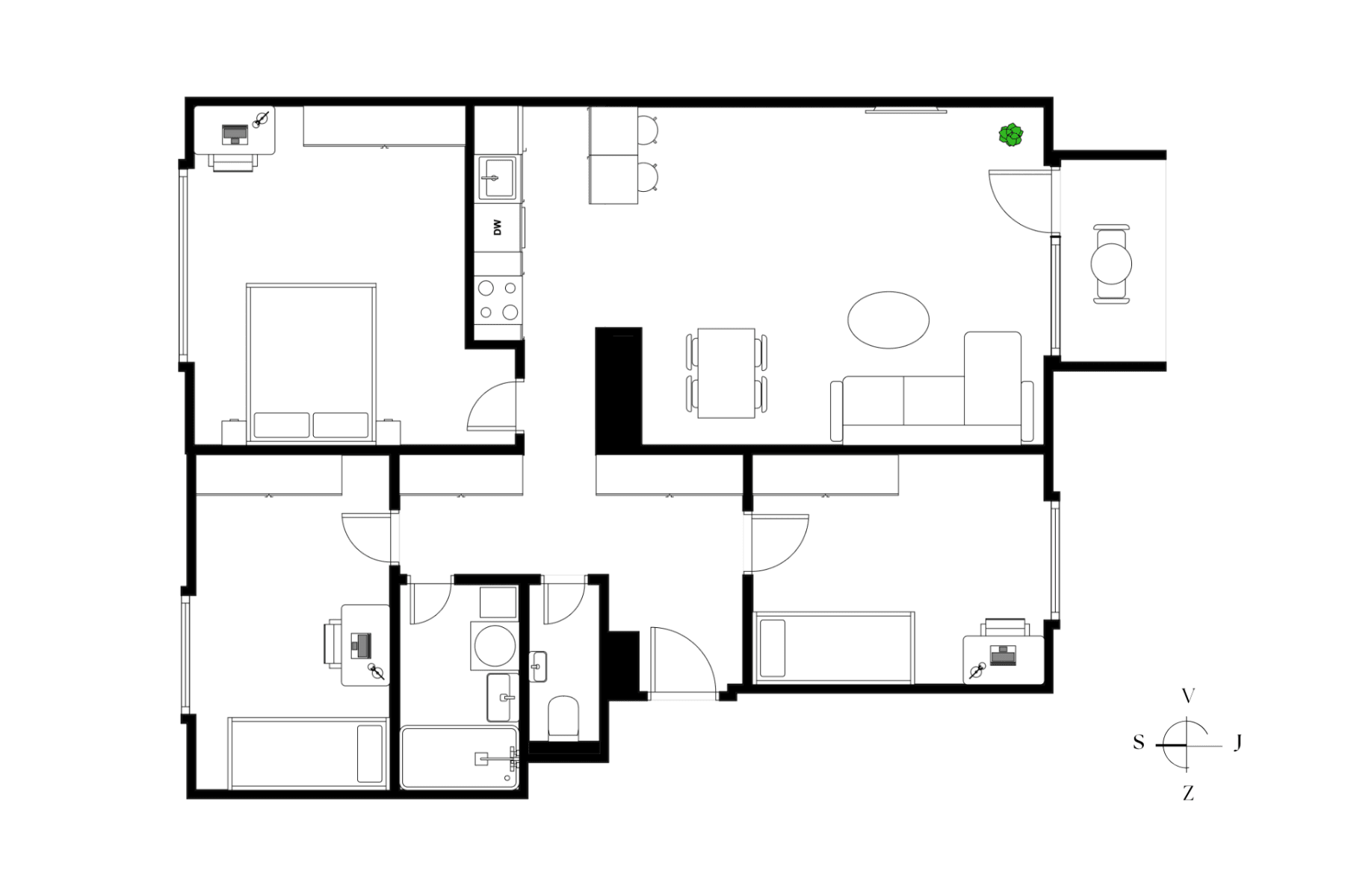 Predaj bytu 4-izbový 83 m², Naskové, Praha, Praha Predaj bytu 4-izbový 83 m², Naskové, Praha, Praha