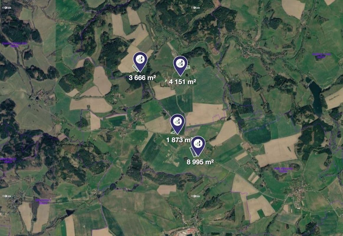 Predaj pozemku 14.014 m², Heřmaničky, Středočeský kraj Predaj pozemku 14.014 m², Heřmaničky, Středočeský kraj
