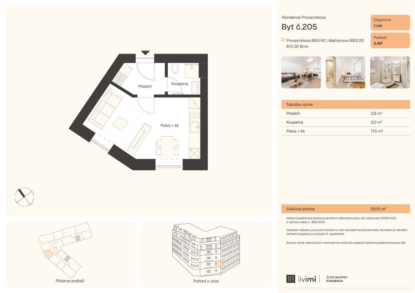 Prenájom bytu 1-izbový 25 m², Mathonova, Brno, Jihomoravský kraj Prenájom bytu 1-izbový 25 m², Mathonova, Brno, Jihomoravský kraj