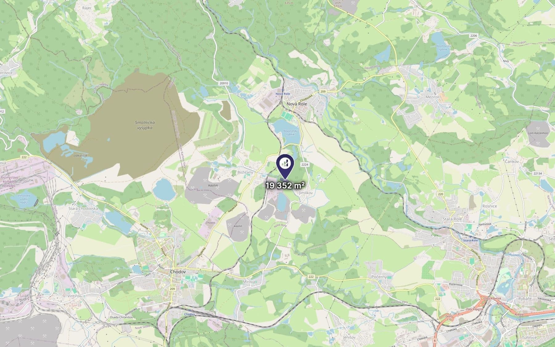 Predaj pozemku 6.451 m², Nová Role, Karlovarský kraj Predaj pozemku 6.451 m², Nová Role, Karlovarský kraj