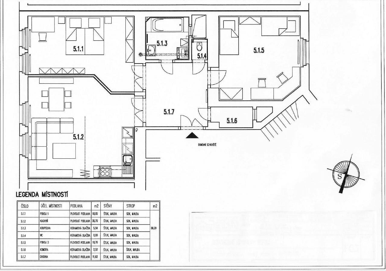 Prenájom bytu 3-izbový 88 m², Kubelíkova, Praha, Praha Prenájom bytu 3-izbový 88 m², Kubelíkova, Praha, Praha