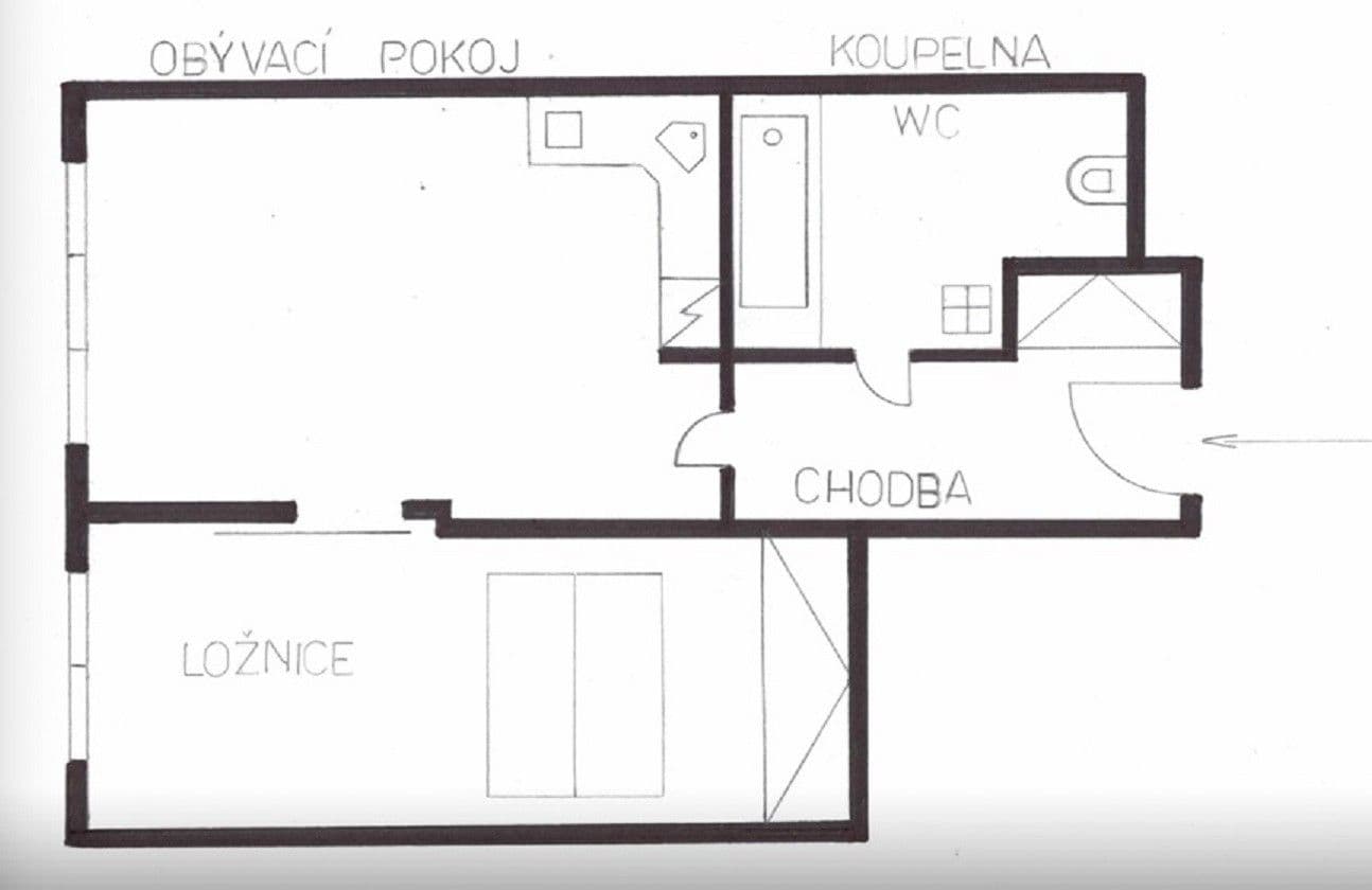 Prenájom bytu 2-izbový 43 m², K Dálnici, Praha, Praha Prenájom bytu 2-izbový 43 m², K Dálnici, Praha, Praha