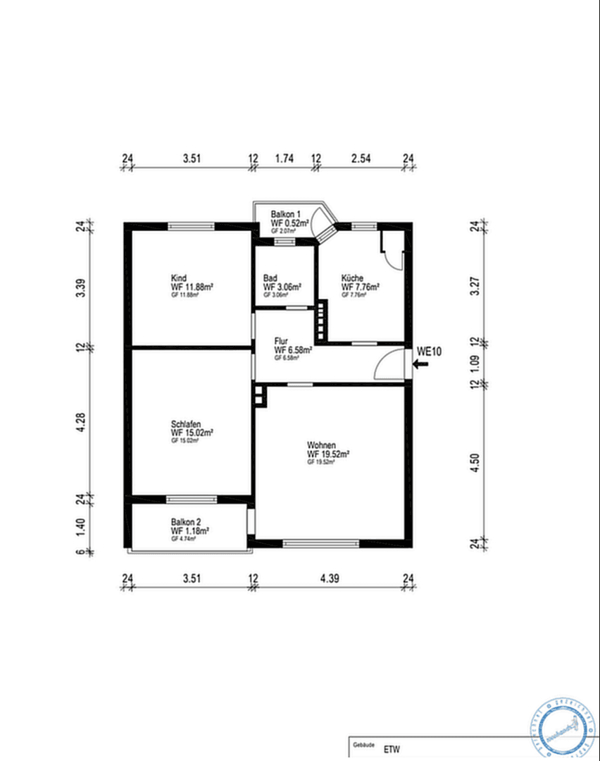 Prenájom bytu 3-izbový 68 m², Bremerhaven, Brémy Prenájom bytu 3-izbový 68 m², Bremerhaven, Brémy