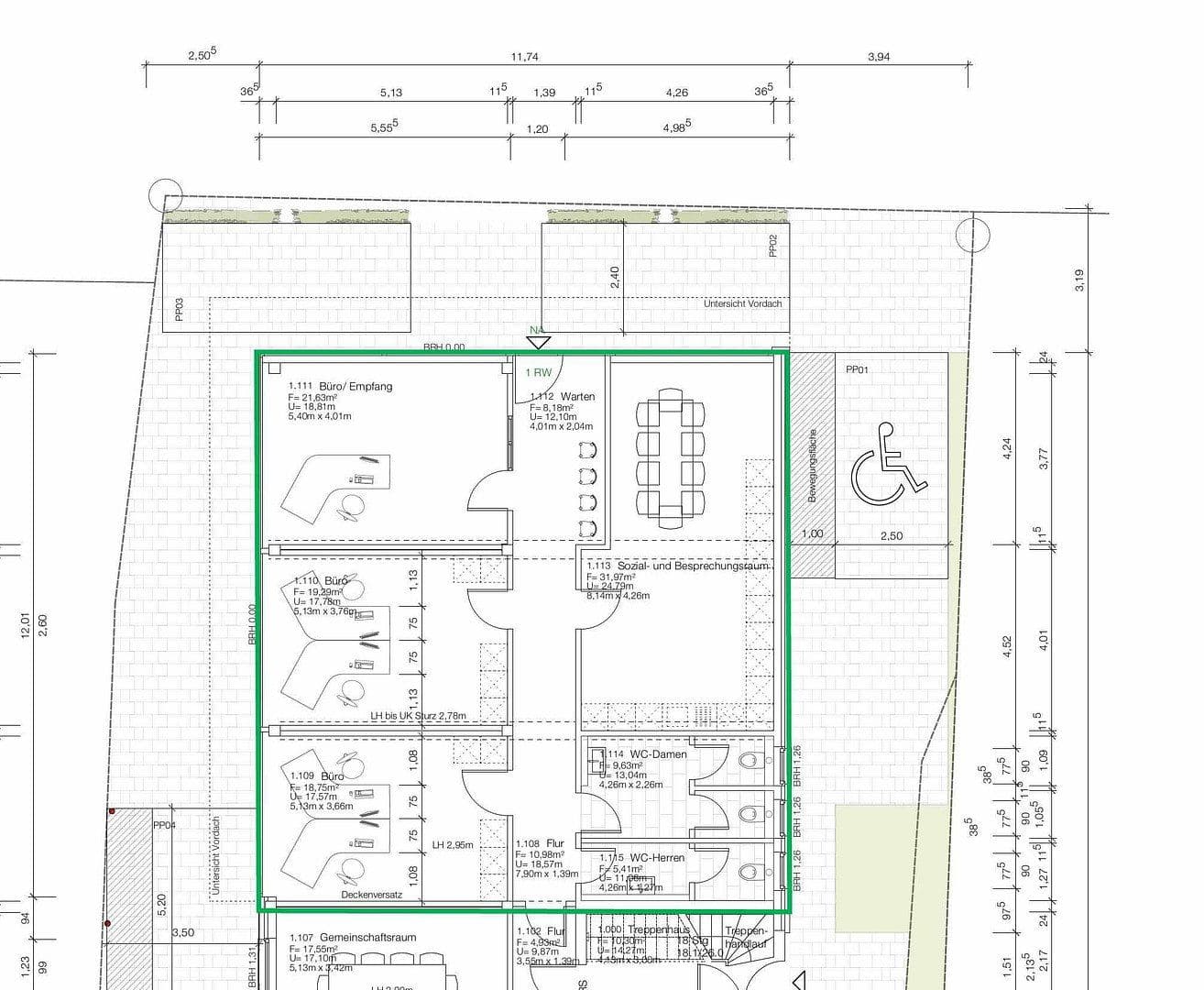 Prenájom kancelárie 126 m², Auricher Straße 7, Wittmund, Dolné Sasko Prenájom kancelárie 126 m², Auricher Straße 7, Wittmund, Dolné Sasko