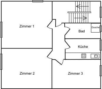 Prenájom bytu 3-izbový 85 m², Josefstr. 15, Saarlouis, Sársko Prenájom bytu 3-izbový 85 m², Josefstr. 15, Saarlouis, Sársko