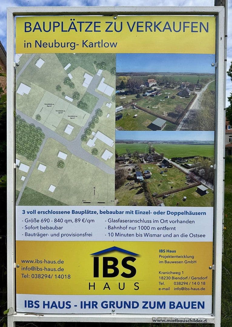 Predaj pozemku 690 m², Kartlow 34, Neuburg, Meklenbursko-Predpomoransko Predaj pozemku 690 m², Kartlow 34, Neuburg, Meklenbursko-Predpomoransko