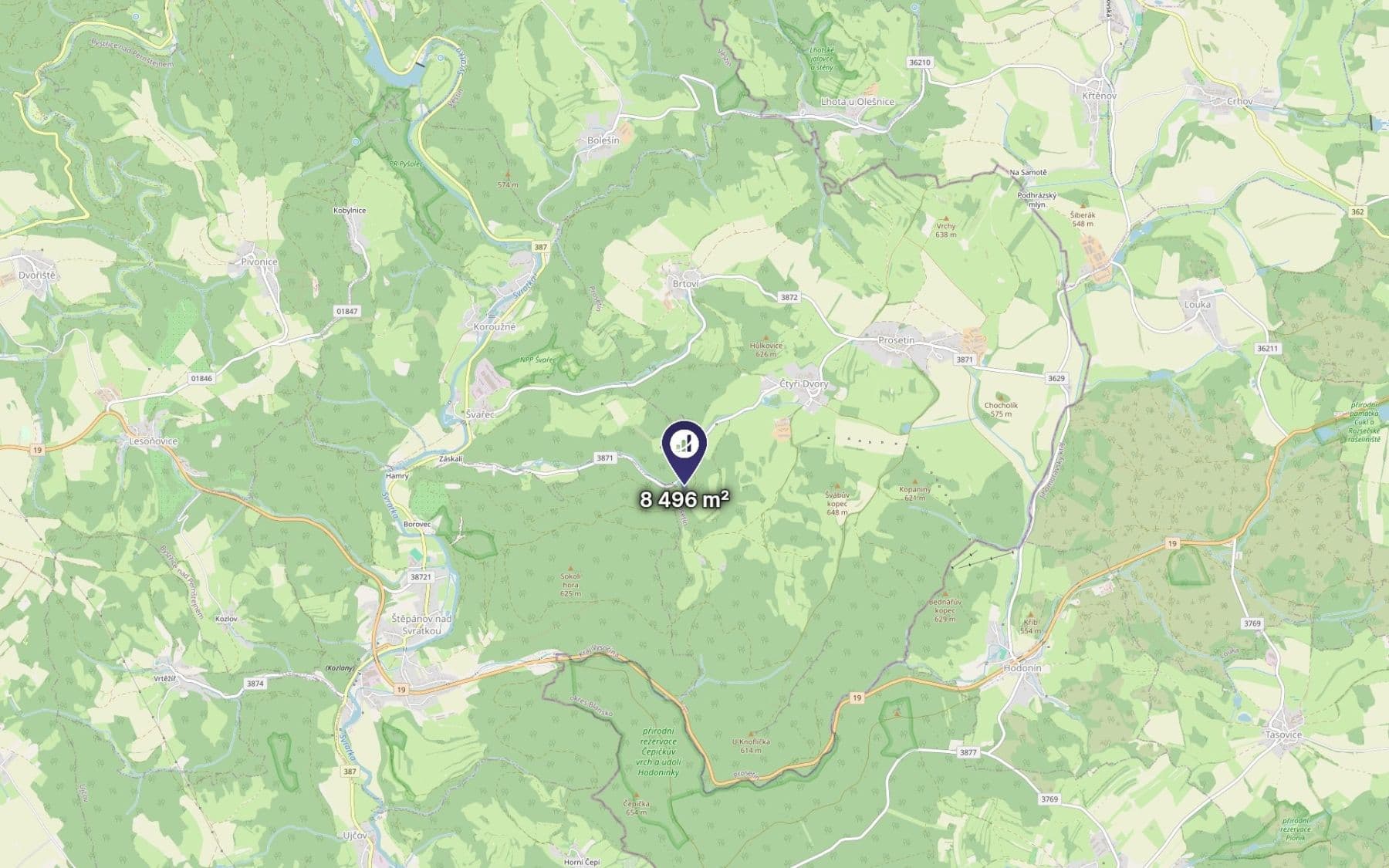 Predaj pozemku 8.496 m², Prosetín, Kraj Vysočina Predaj pozemku 8.496 m², Prosetín, Kraj Vysočina