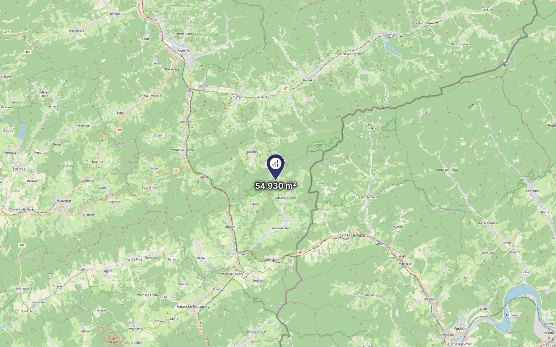 Predaj pozemku 54.930 m², Valašská Senice, Zlínský kraj Predaj pozemku 54.930 m², Valašská Senice, Zlínský kraj
