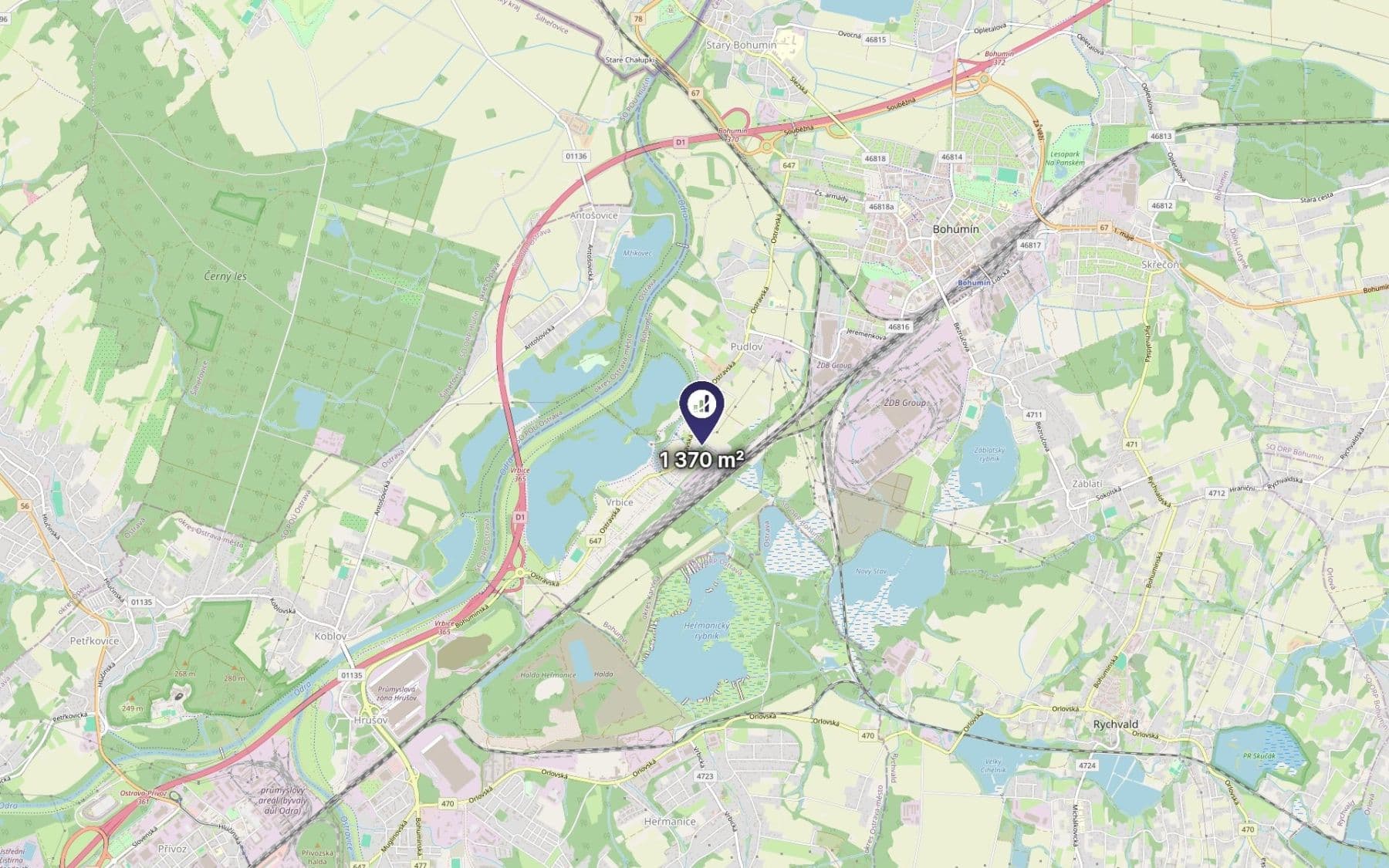 Predaj pozemku 1.370 m², Bohumín, Moravskoslezský kraj Predaj pozemku 1.370 m², Bohumín, Moravskoslezský kraj