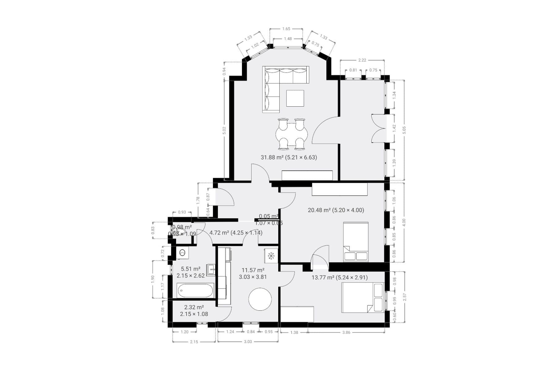Prenájom bytu 3-izbový 116 m², Slavětínská, Praha, Praha Prenájom bytu 3-izbový 116 m², Slavětínská, Praha, Praha