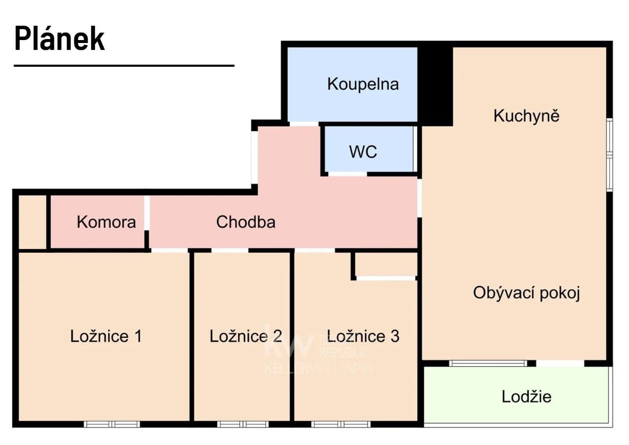 Prenájom bytu 4-izbový 98 m², Kačírkova, Praha, Praha Prenájom bytu 4-izbový 98 m², Kačírkova, Praha, Praha
