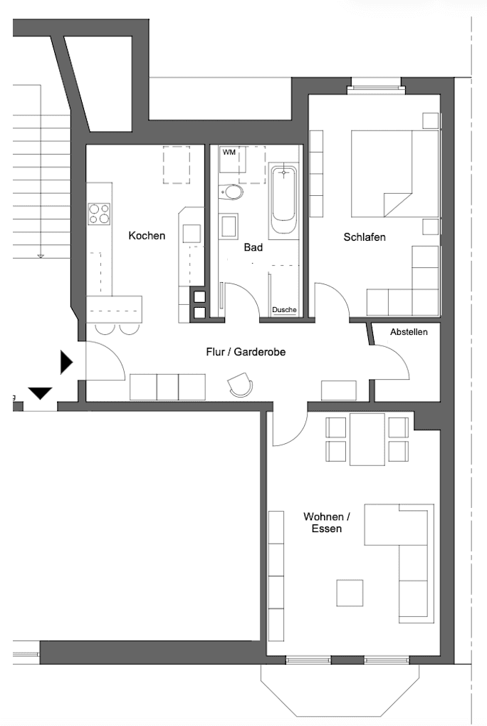 Prenájom bytu 2-izbový 66 m², Weststraße 62, Chemnitz, Sasko Prenájom bytu 2-izbový 66 m², Weststraße 62, Chemnitz, Sasko